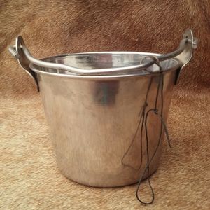 Miniture Shiney Polished Metal Pail